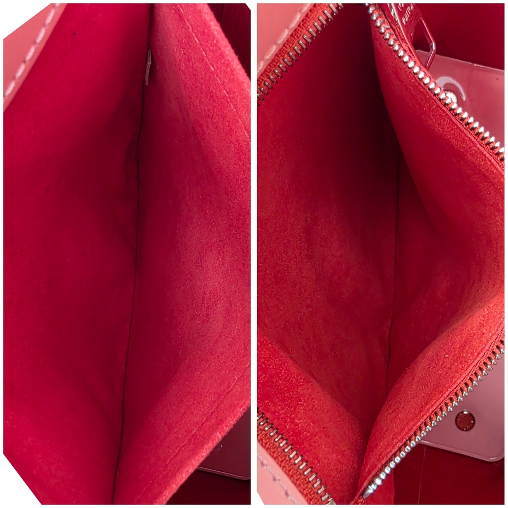 Louis Vuitton Pink and Red Patent Leather Satchel - Picture 6 of 11
